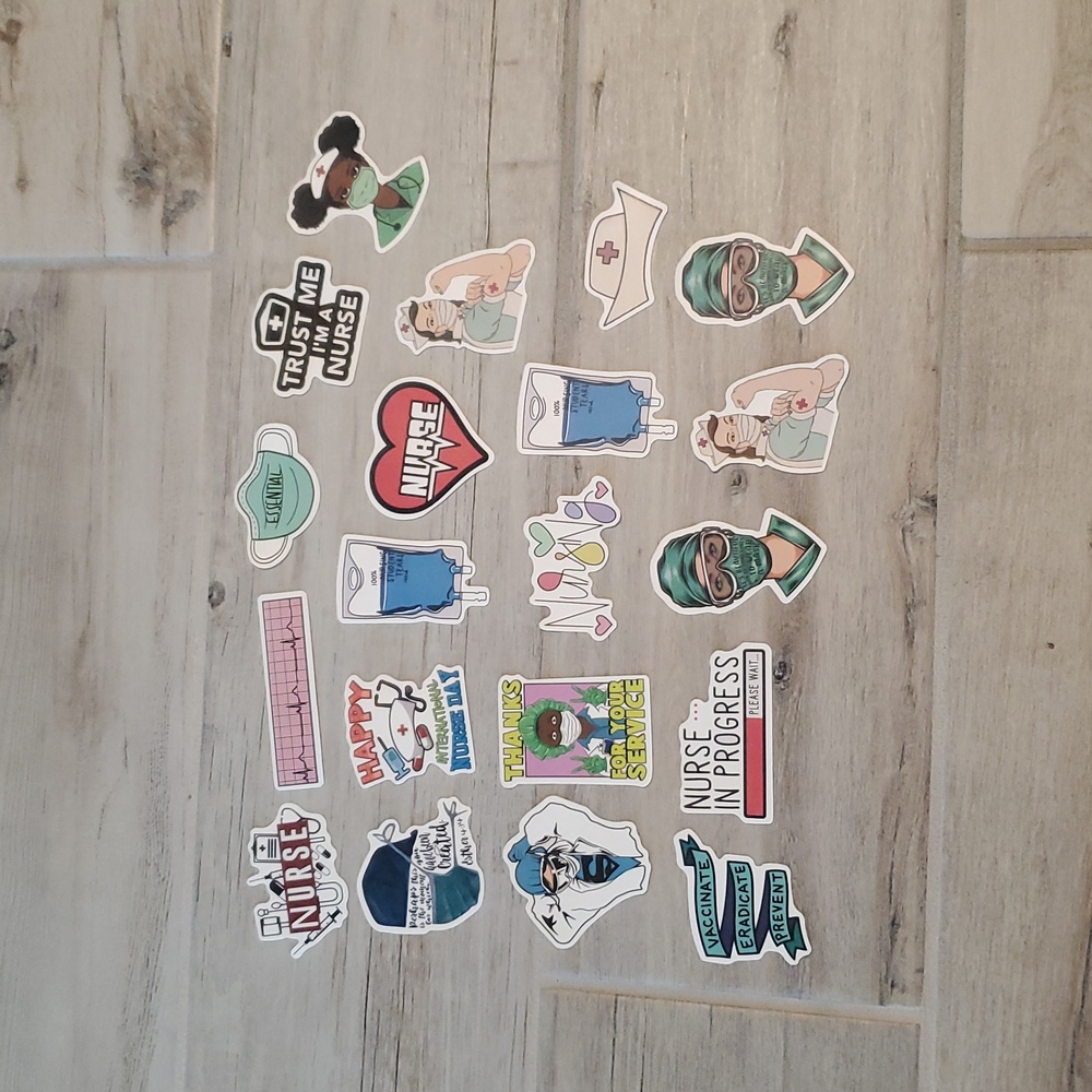 Nurse Nursing Student Themed Stickers Set Of 20